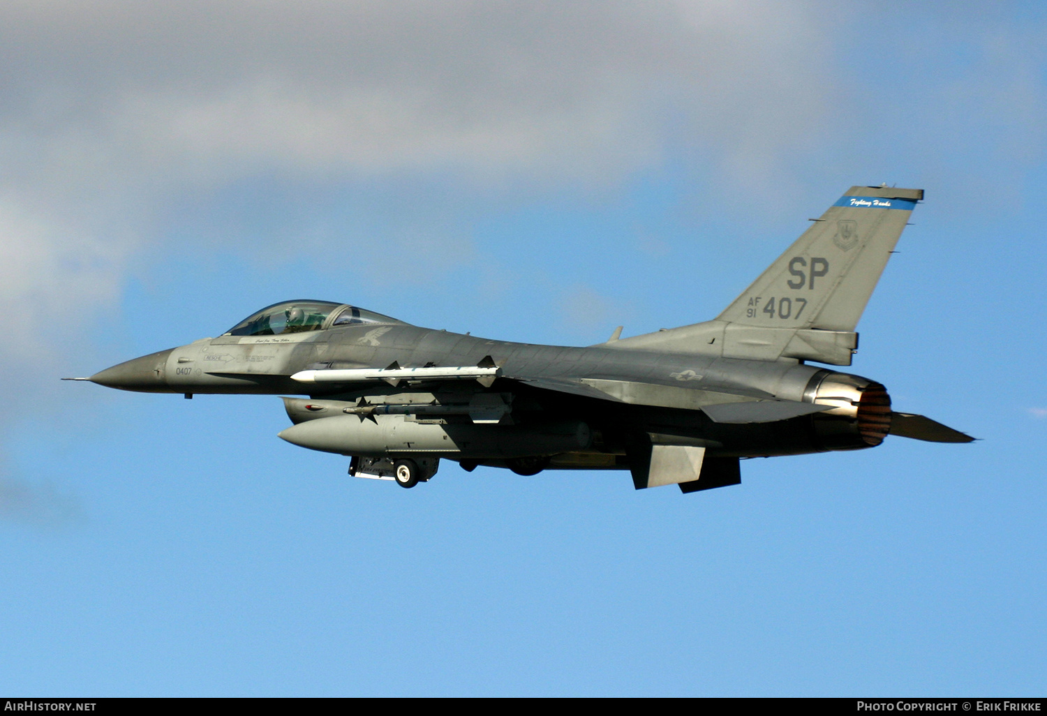 Aircraft Photo of 91-0407 / AF91-407 | Lockheed F-16CM Fighting Falcon | USA - Air Force | AirHistory.net #381275