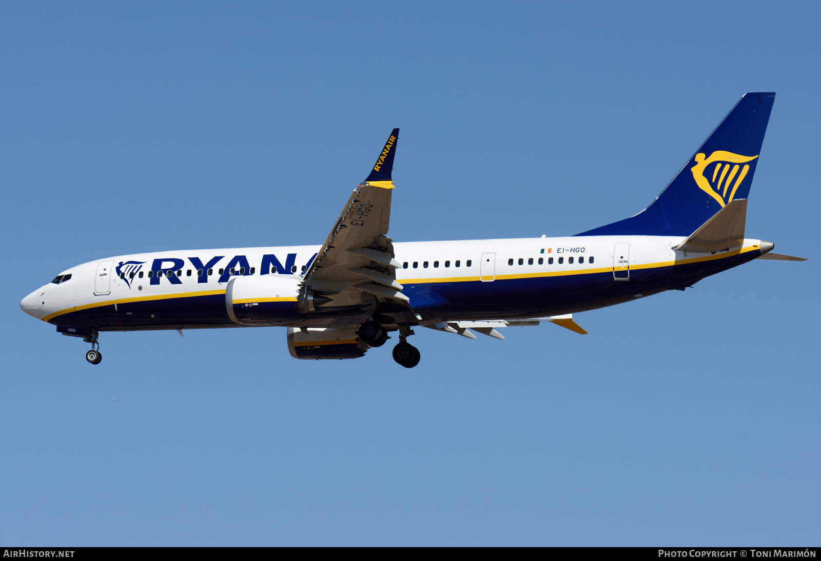 Aircraft Photo of EI-HGO | Boeing 737-8200 Max 200 | Ryanair | AirHistory.net #381427