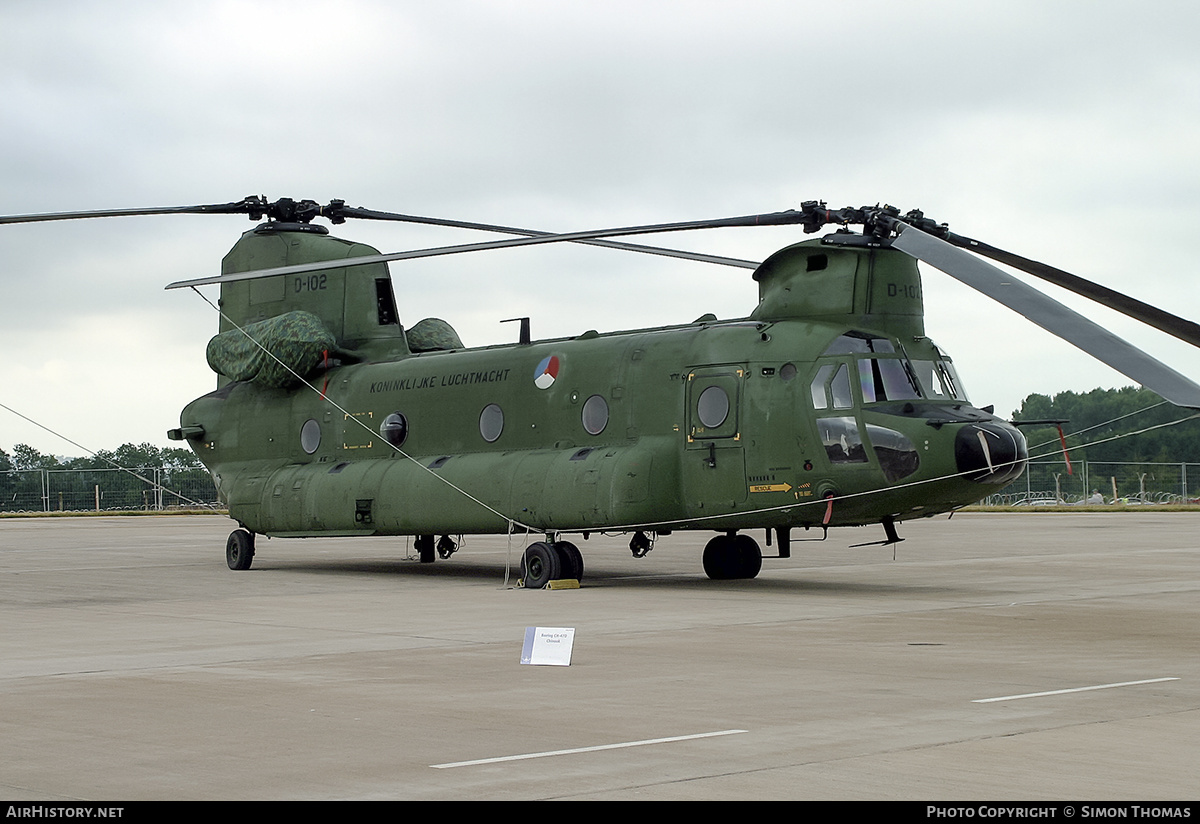 Aircraft Photo of D-102 | Boeing CH-47D Chinook (414) | Netherlands - Air Force | AirHistory.net #381479