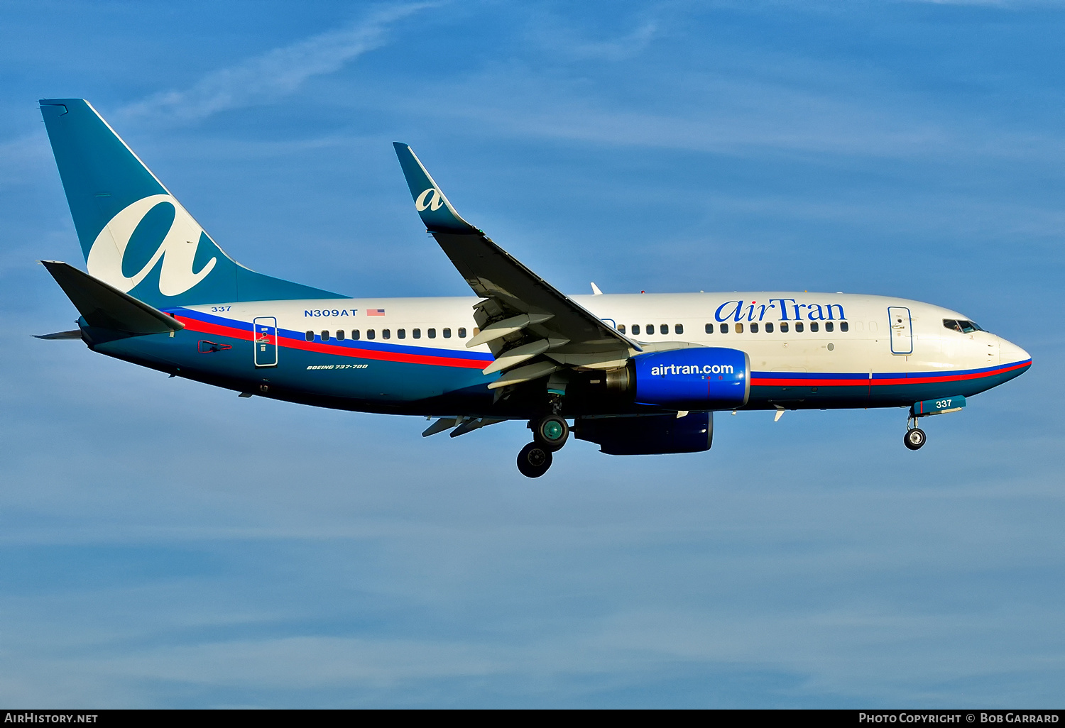 Aircraft Photo of N309AT | Boeing 737-7BD | AirTran | AirHistory.net #381538