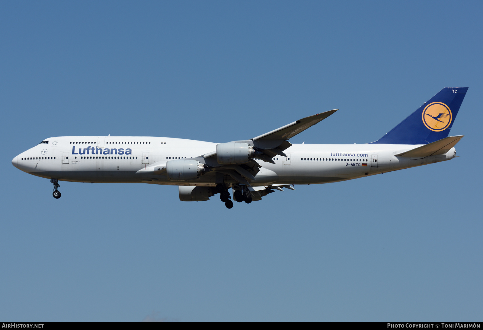 Aircraft Photo of D-ABYC | Boeing 747-830 | Lufthansa | AirHistory.net #381590