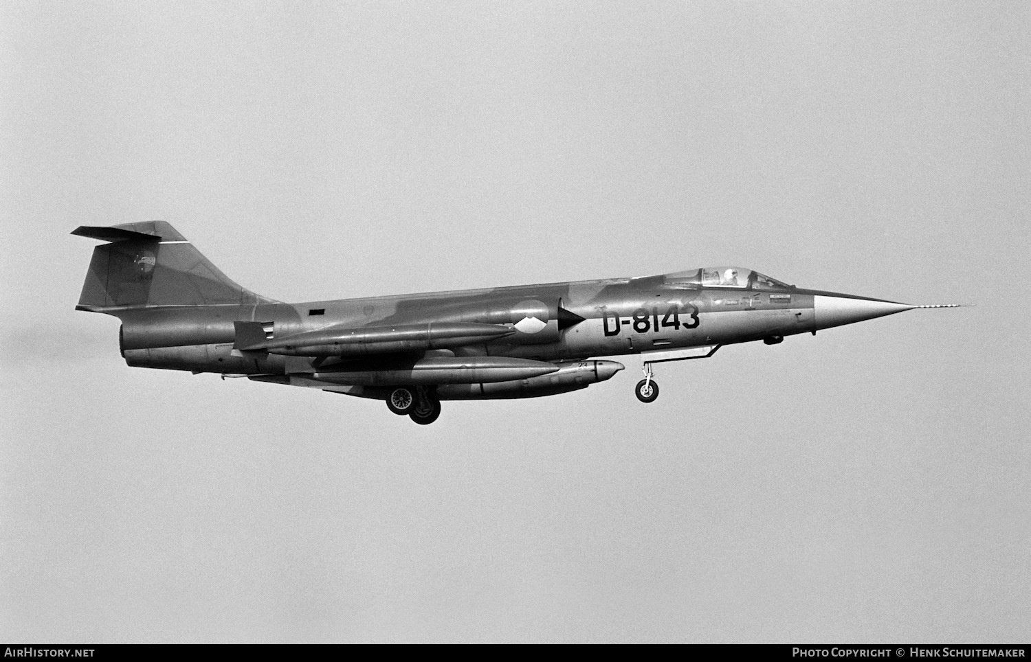 Aircraft Photo of D-8143 | Lockheed RF-104G Starfighter | Netherlands - Air Force | AirHistory.net #381627