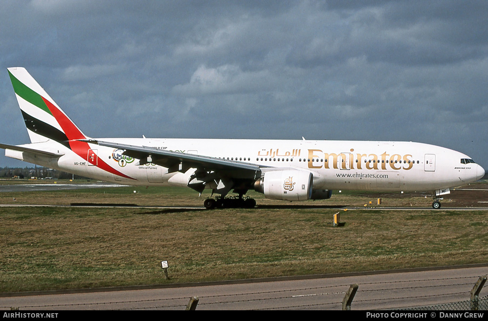 Aircraft Photo of A6-EMF | Boeing 777-21H | Emirates | AirHistory.net #381715