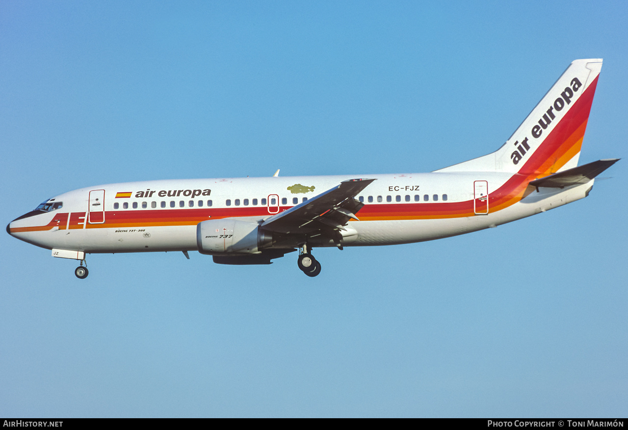 Aircraft Photo of EC-FJZ | Boeing 737-3Y0 | Air Europa | AirHistory.net #381778