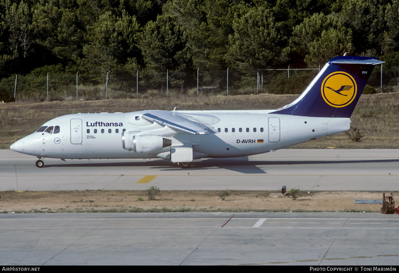 Aircraft Photo of D-AVRH | British Aerospace Avro 146-RJ85 | Lufthansa | AirHistory.net #381880