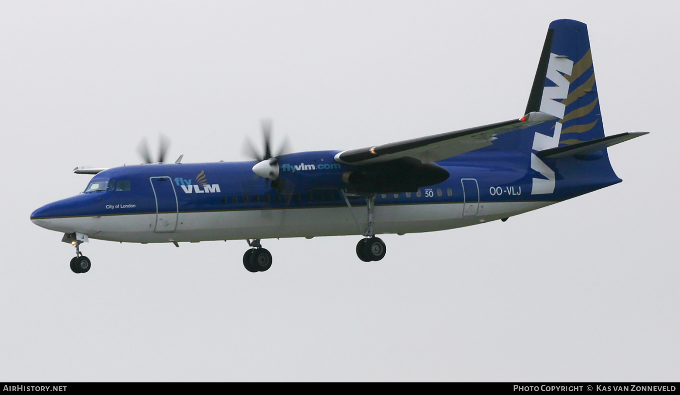 Aircraft Photo of OO-VLJ | Fokker 50 | VLM Airlines | AirHistory.net #382251