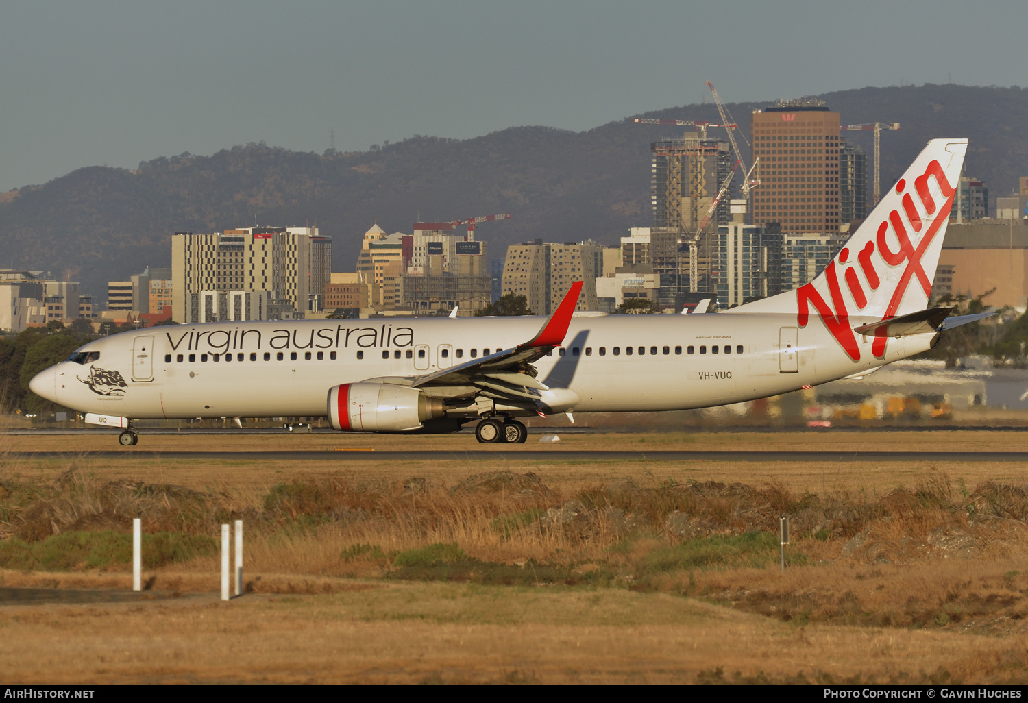 Aircraft Photo of VH-VUQ | Boeing 737-8FE | Virgin Australia Airlines | AirHistory.net #382355