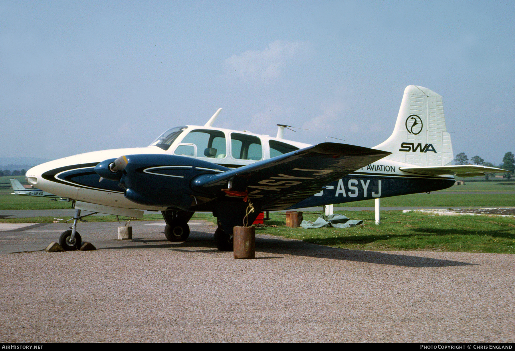 Aircraft Photo of G-ASYJ | Beech D95A Travel Air | South West Aviation - SWA | AirHistory.net #382399