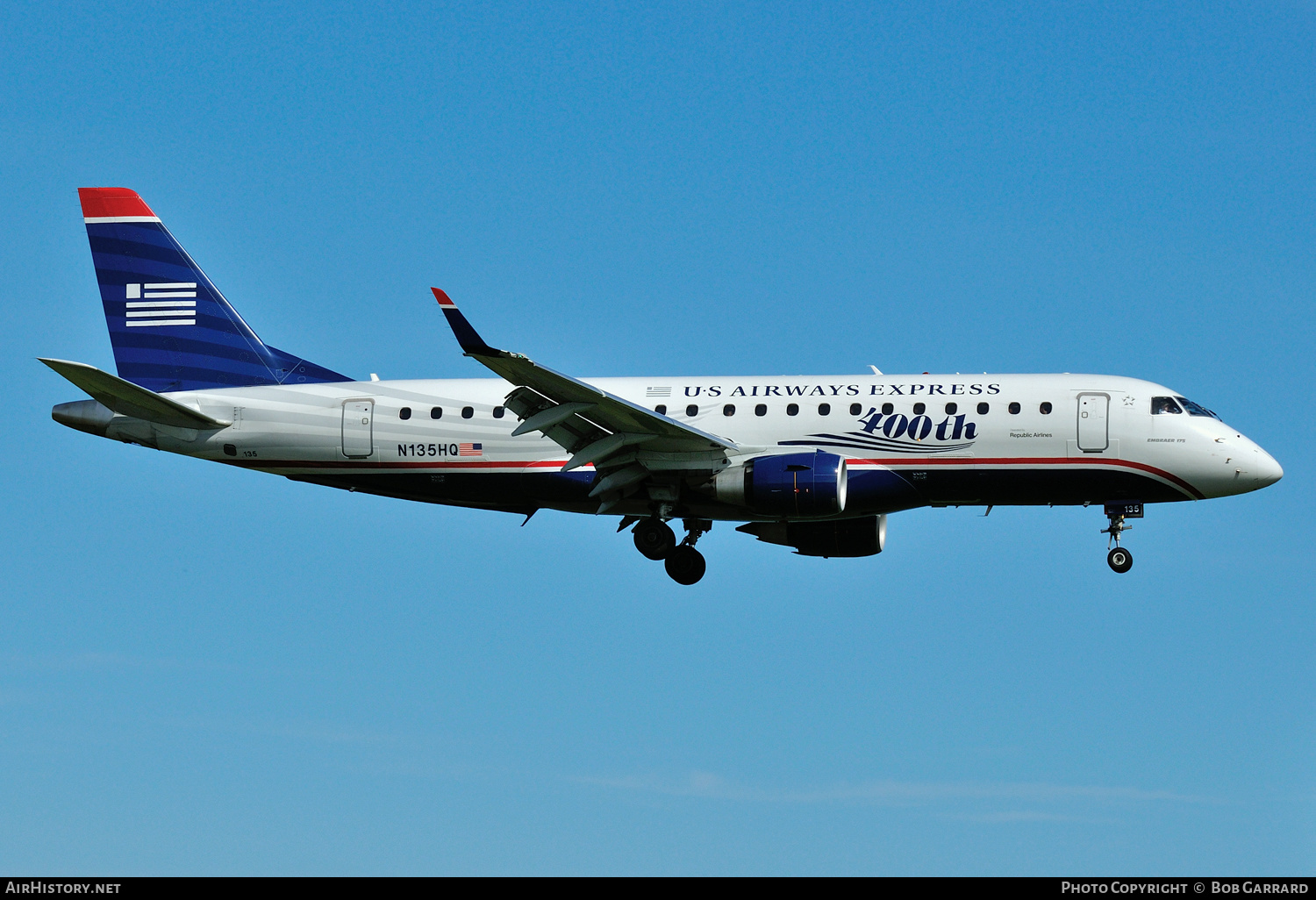 Aircraft Photo of N135HQ | Embraer 175LR (ERJ-170-200LR) | US Airways Express | AirHistory.net #382423