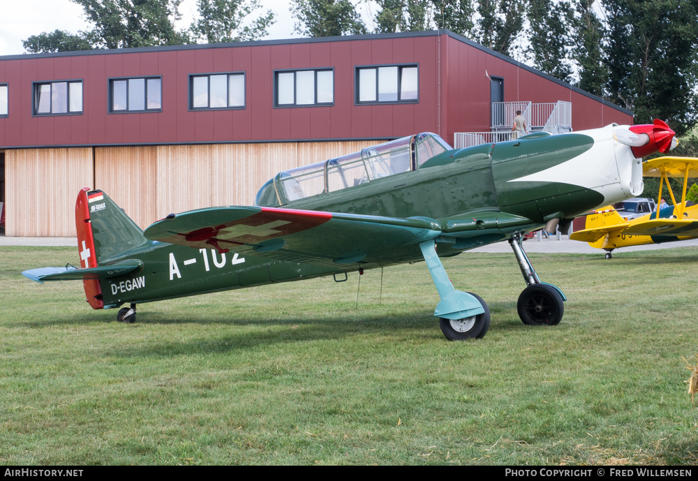 Aircraft Photo of D-EGAW / A-102 | Pilatus P-2-06 | Quax | Switzerland - Air Force | AirHistory.net #382509