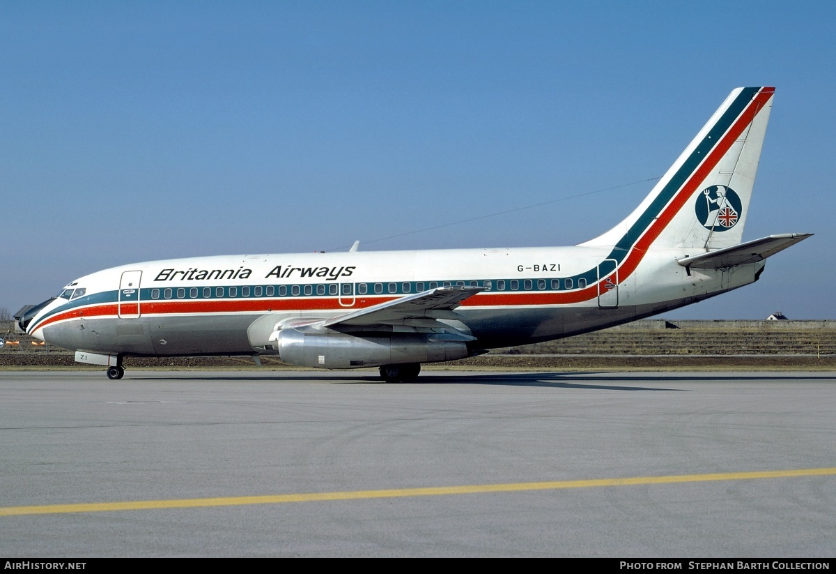 Aircraft Photo of G-BAZI | Boeing 737-204/Adv | Britannia Airways | AirHistory.net #382532