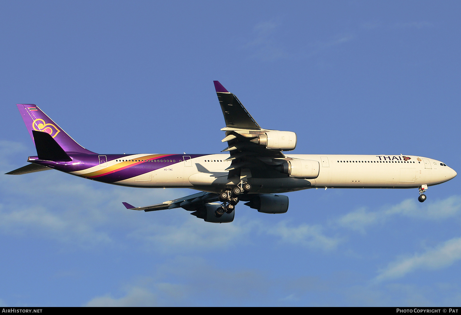 Aircraft Photo of HS-TNC | Airbus A340-642 | Thai Airways International | AirHistory.net #382604