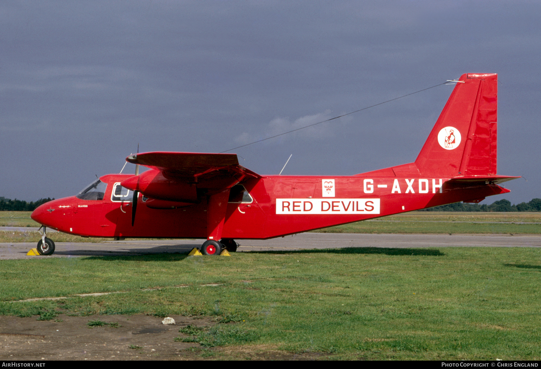 Aircraft Photo of G-AXDH | Britten-Norman BN-2A Islander | Red Devils - Army Parachute Association | AirHistory.net #382634