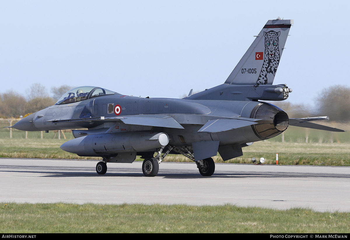 Aircraft Photo of 07-1005 | Lockheed Martin F-16CJ Fighting Falcon | Turkey - Air Force | AirHistory.net #382731