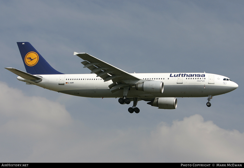 Aircraft Photo of D-AIAK | Airbus A300B4-603 | Lufthansa | AirHistory.net #382763