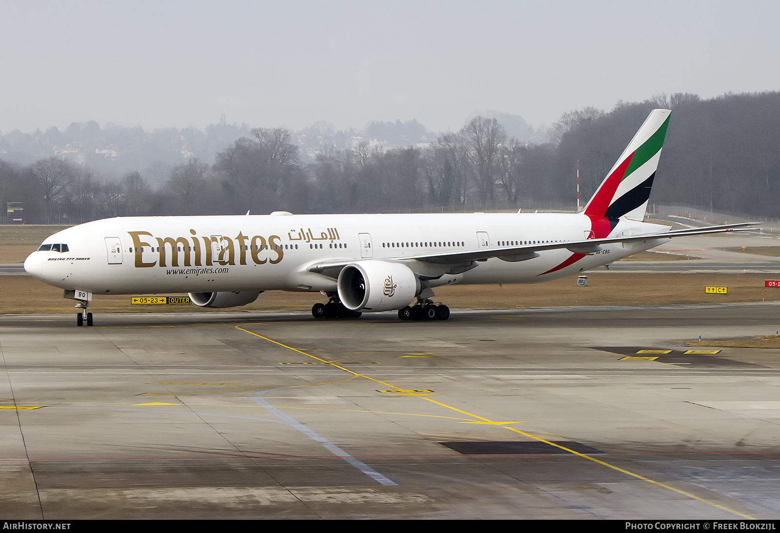 Aircraft Photo of A6-EBQ | Boeing 777-36N/ER | Emirates | AirHistory.net #382831