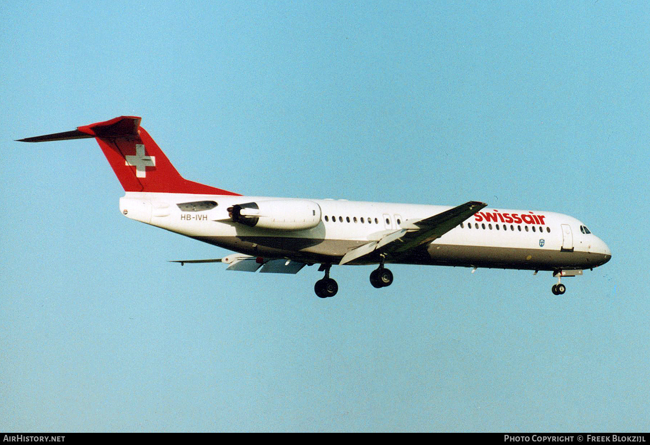 Aircraft Photo of HB-IVH | Fokker 100 (F28-0100) | Swissair | AirHistory.net #382843