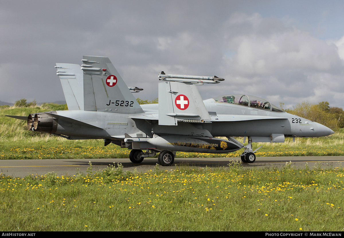 Aircraft Photo of J-5232 | McDonnell Douglas F/A-18D Hornet | Switzerland - Air Force | AirHistory.net #382884