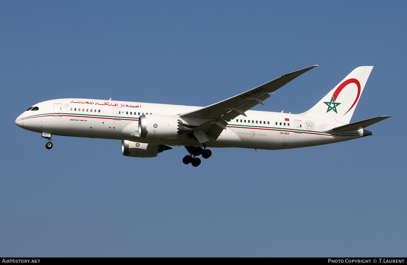Aircraft Photo of CN-RGS | Boeing 787-8 Dreamliner | Royal Air Maroc - RAM | AirHistory.net #383046