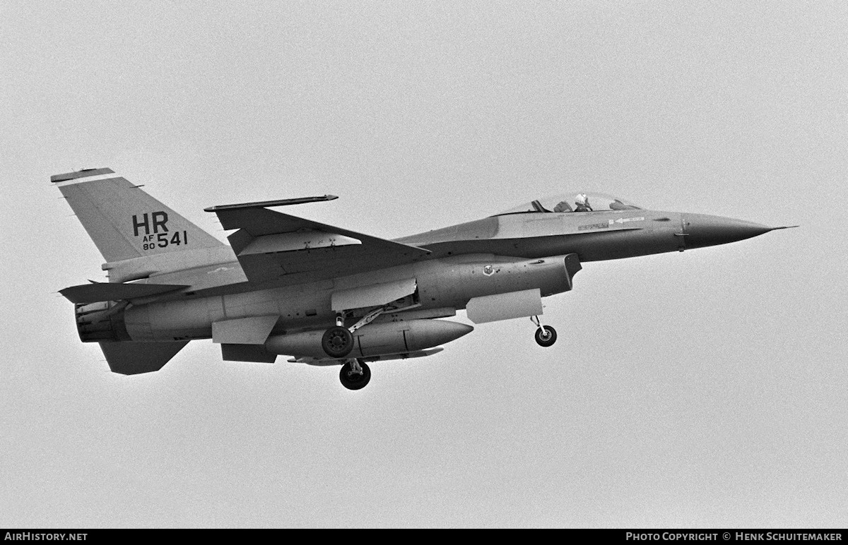 Aircraft Photo of 80-0541 / AF80-541 | General Dynamics F-16A Fighting Falcon | USA - Air Force | AirHistory.net #383456