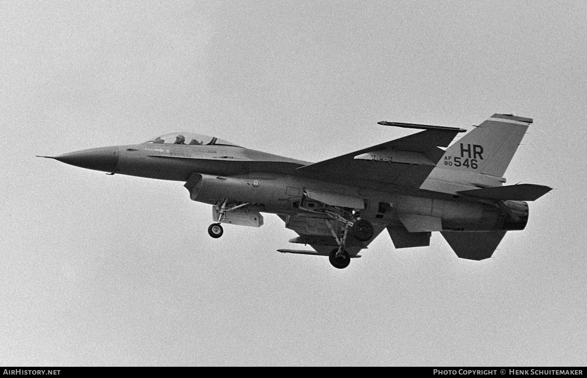 Aircraft Photo of 80-0546 / AF80-546 | General Dynamics F-16A Fighting Falcon | USA - Air Force | AirHistory.net #383457