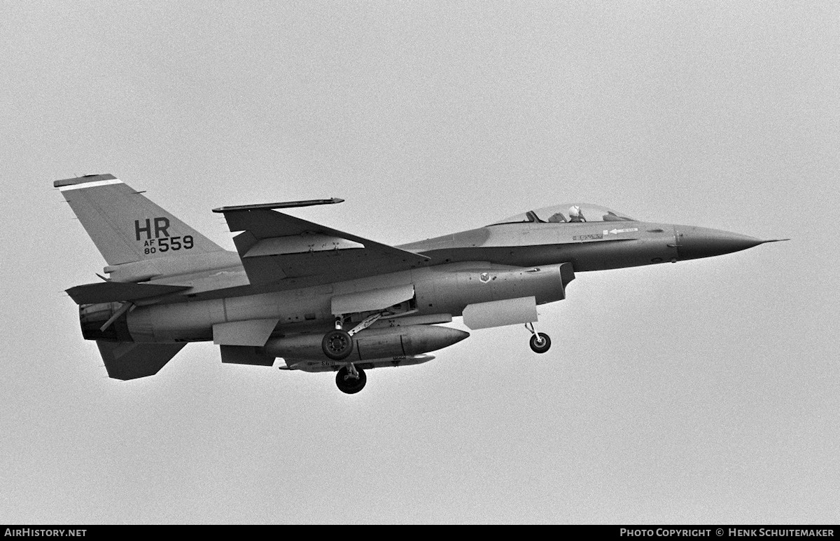 Aircraft Photo of 80-0559 / AF80-559 | General Dynamics F-16A Fighting Falcon | USA - Air Force | AirHistory.net #383458