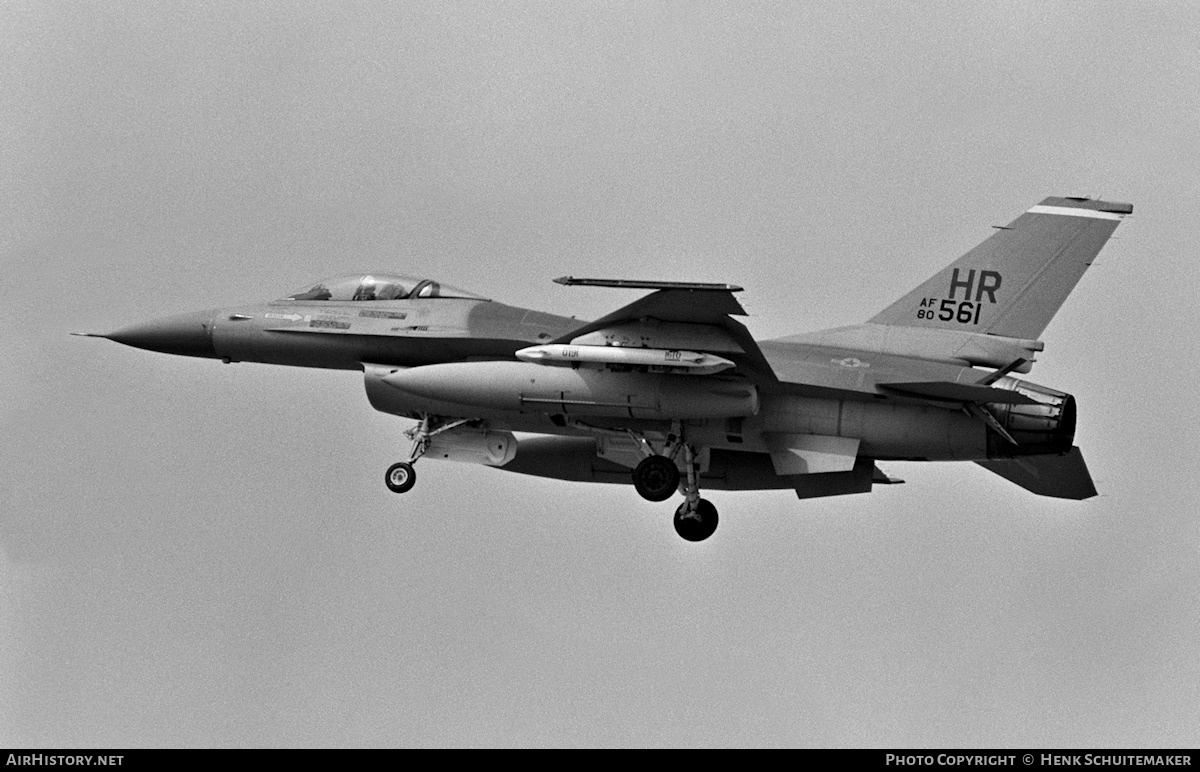 Aircraft Photo of 80-0561 / AF80-561 | General Dynamics F-16A Fighting Falcon | USA - Air Force | AirHistory.net #383459