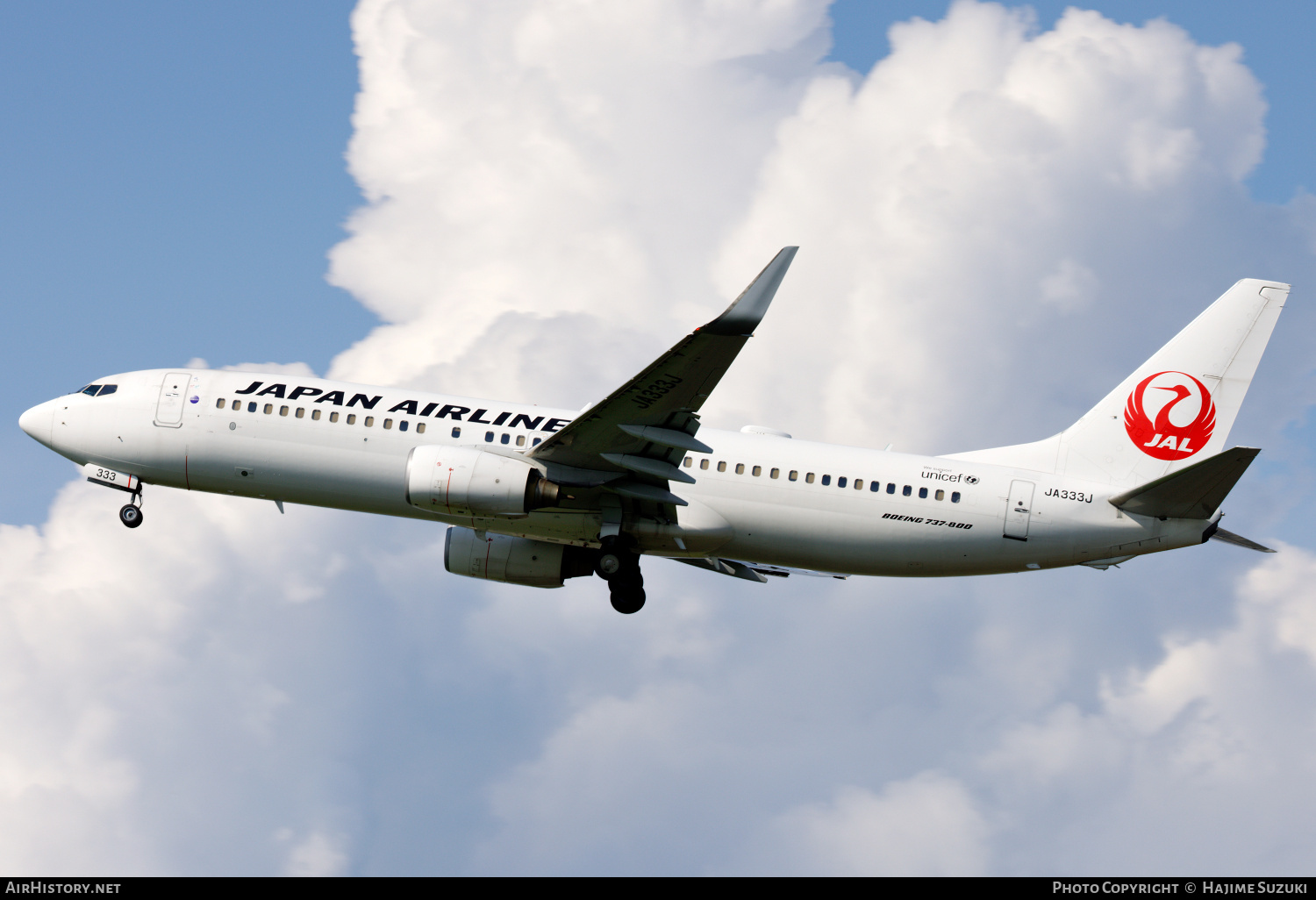 Aircraft Photo of JA333J | Boeing 737-846 | Japan Airlines - JAL | AirHistory.net #383462