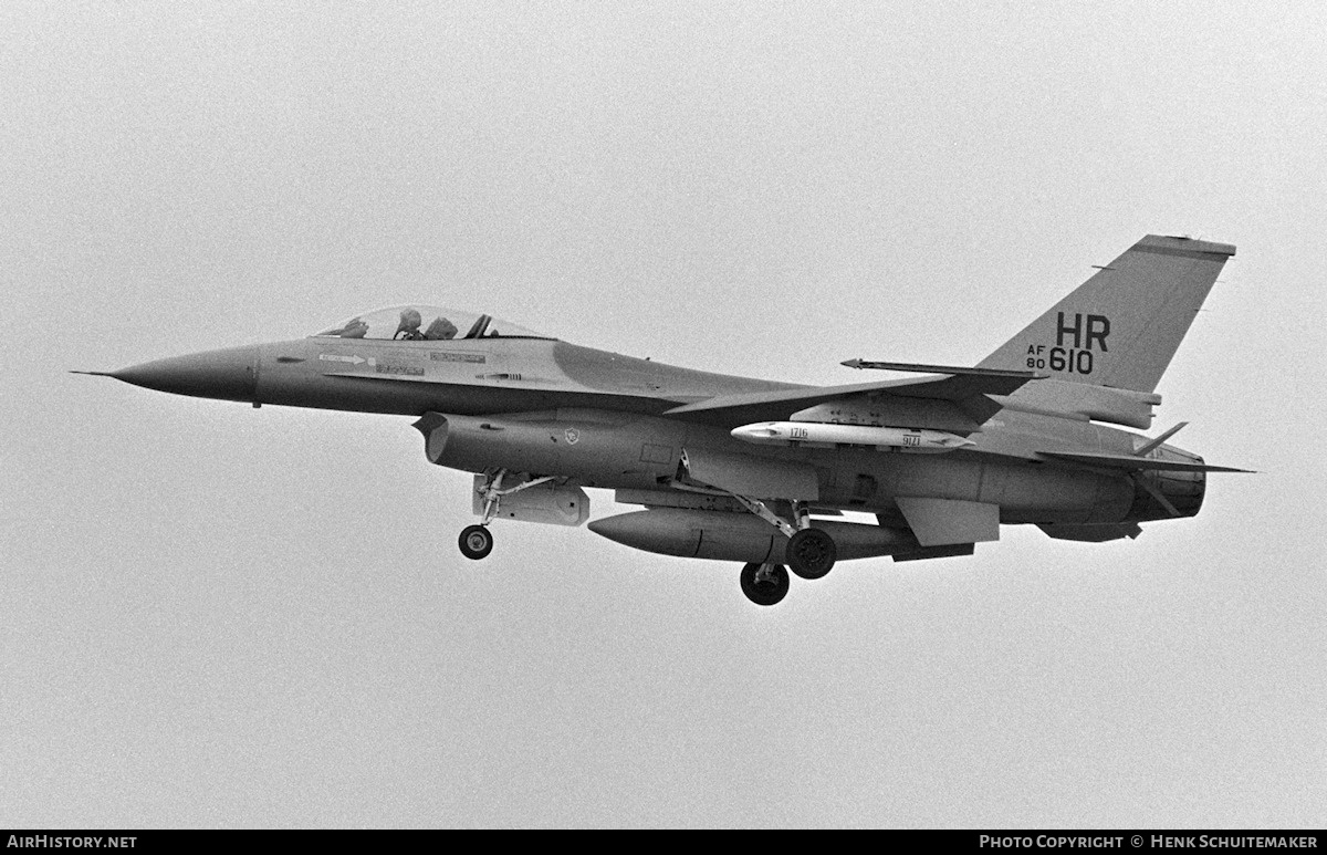 Aircraft Photo of 80-0610 / AF80-610 | General Dynamics F-16A Fighting Falcon | USA - Air Force | AirHistory.net #383467