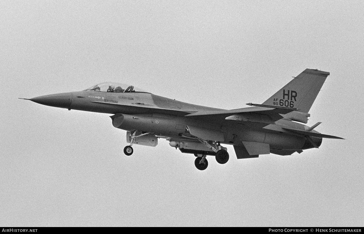 Aircraft Photo of 80-0606 / AF80-606 | General Dynamics F-16A Fighting Falcon | USA - Air Force | AirHistory.net #383482
