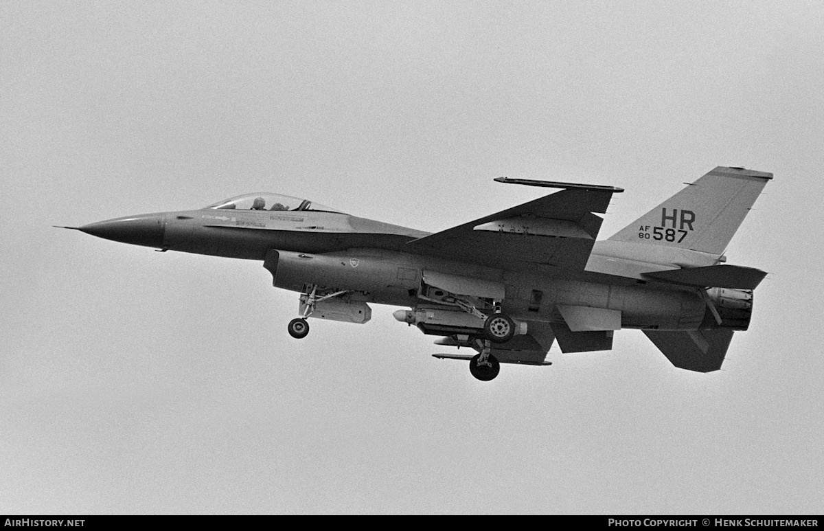 Aircraft Photo of 80-0587 / AF80-587 | General Dynamics F-16A Fighting Falcon | USA - Air Force | AirHistory.net #383486