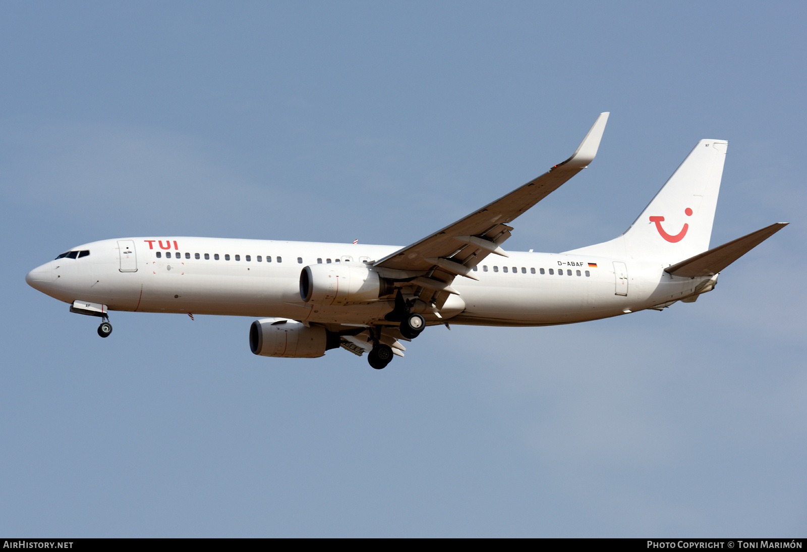 Aircraft Photo of D-ABAF | Boeing 737-86J | TUI | AirHistory.net #383520