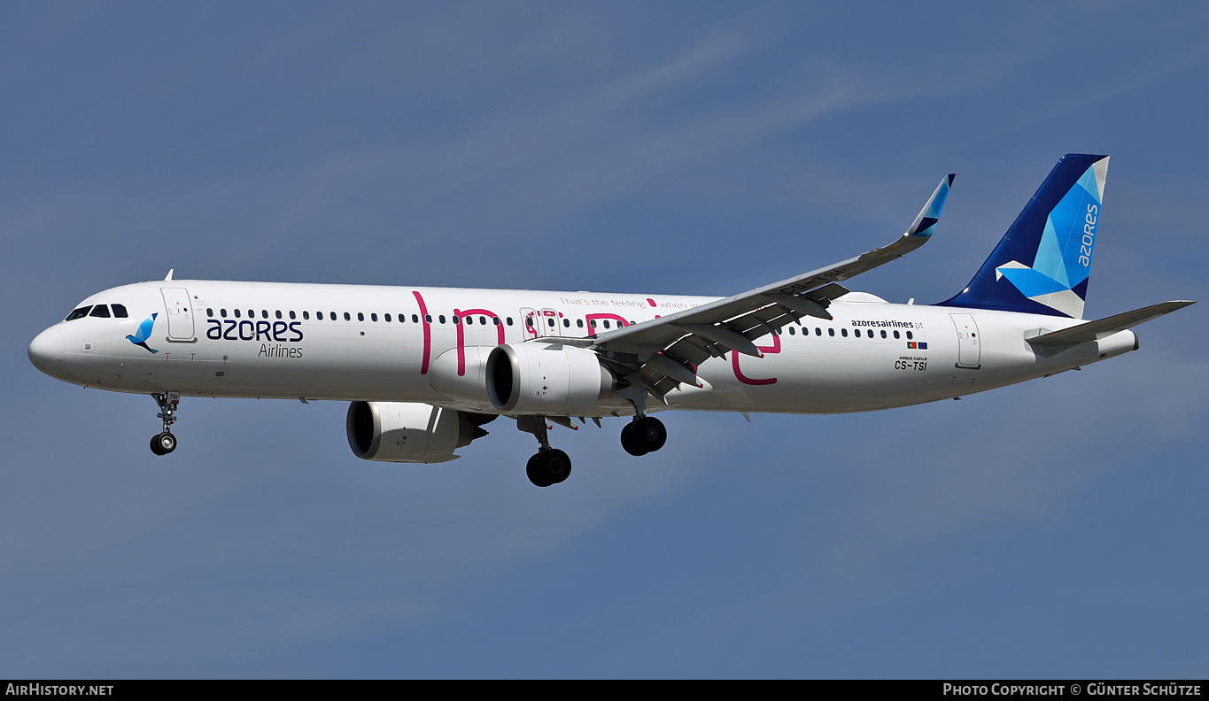 Aircraft Photo of CS-TSI | Airbus A321-253NX | Azores Airlines | AirHistory.net #383596