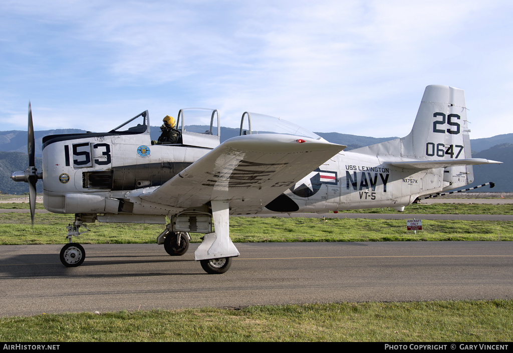 Aircraft Photo of N757K / NX757K / 0647 | North American T-28C Trojan | USA - Navy | AirHistory.net #383626