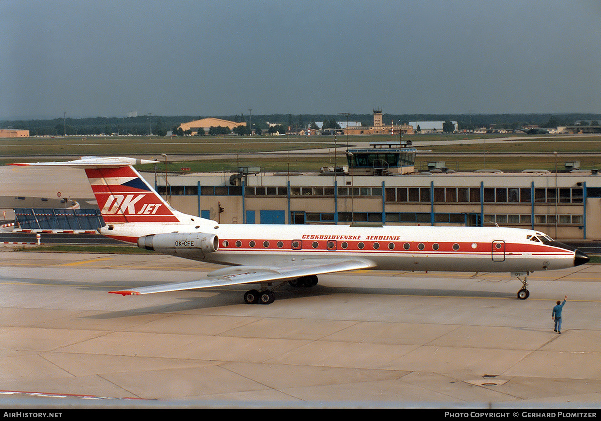 Aircraft Photo of OK-CFE | Tupolev Tu-134A | ČSA - Československé Aerolinie - Czechoslovak Airlines | AirHistory.net #383635
