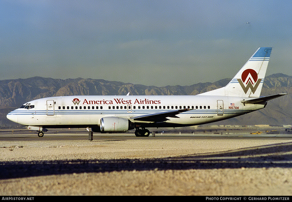 Aircraft Photo of N167AW | Boeing 737-33A | America West Airlines | AirHistory.net #383636