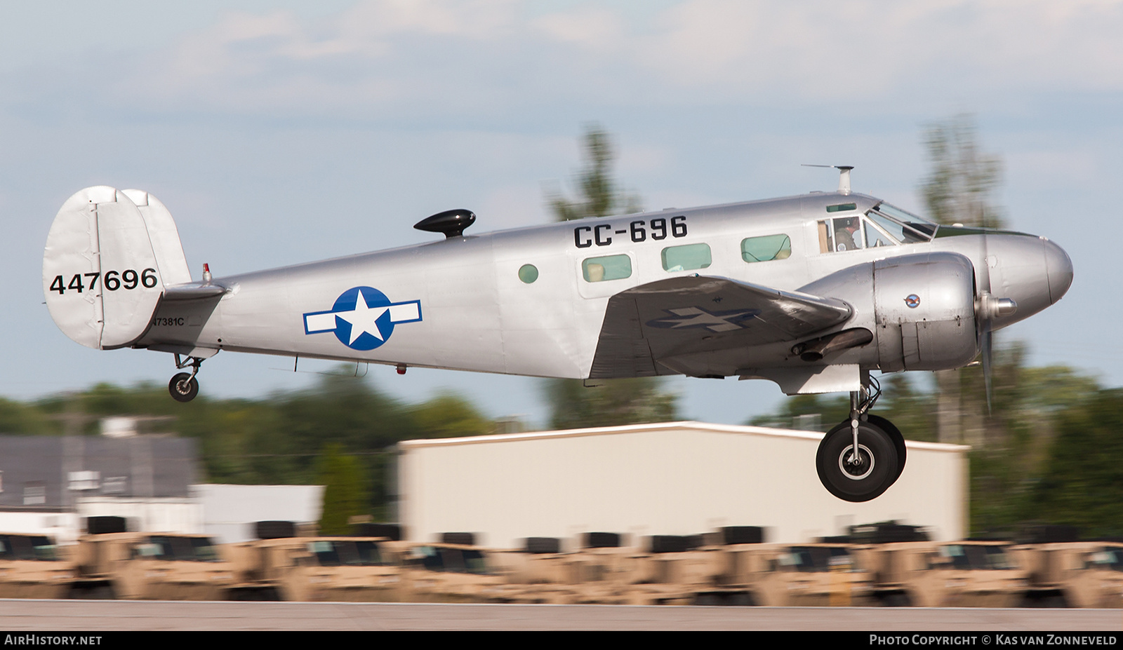 Aircraft Photo of N7381C / 447696 | Beech C18S | USA - Air Force | AirHistory.net #383741