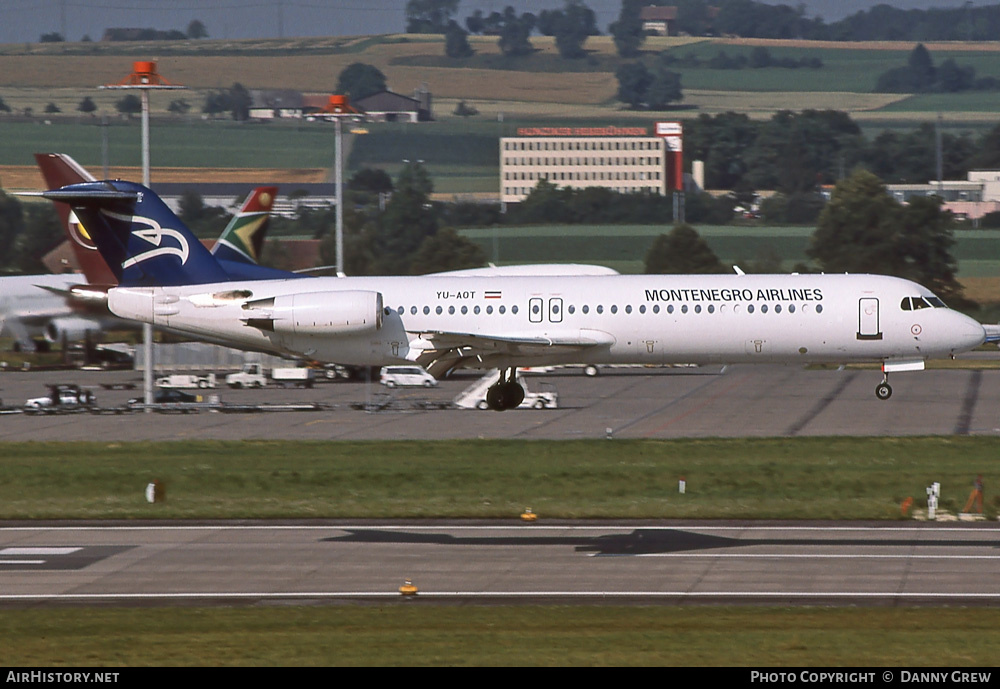 Aircraft Photo of YU-AOT | Fokker 100 (F28-0100) | Montenegro Airlines | AirHistory.net #383835