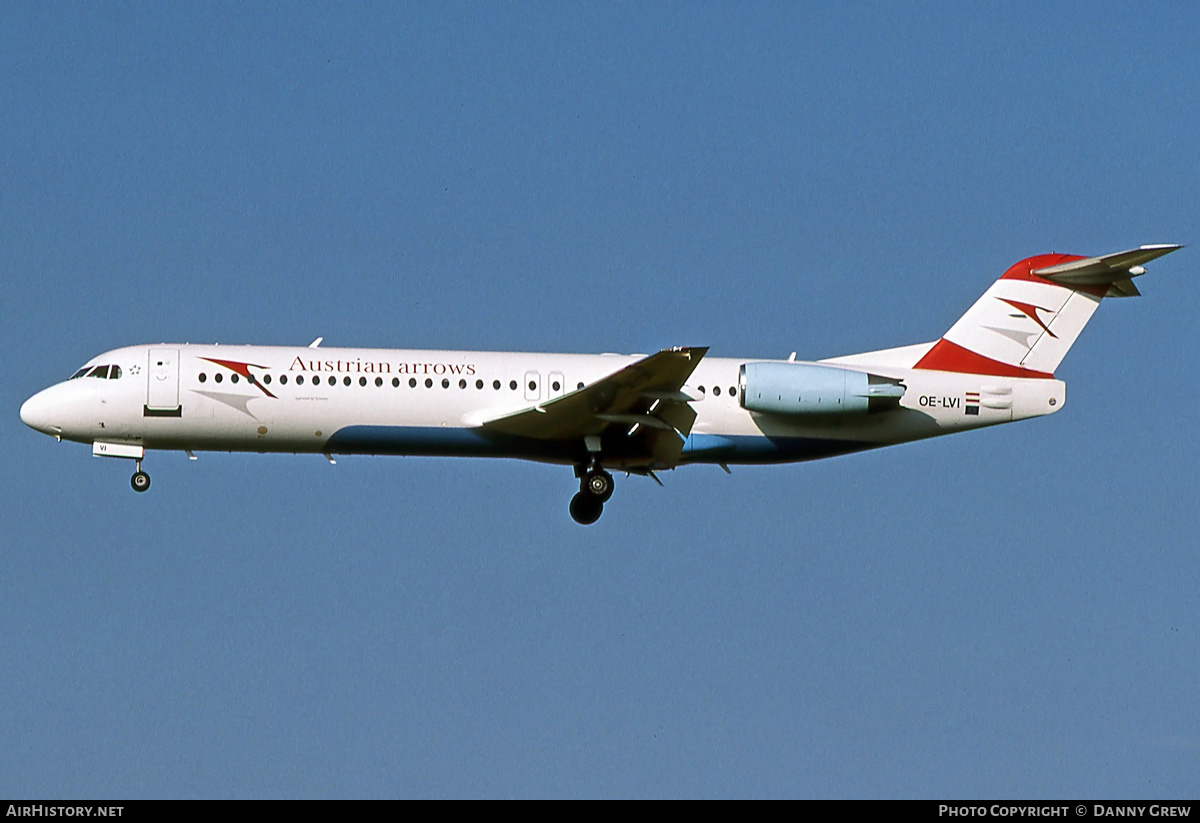 Aircraft Photo of OE-LVI | Fokker 100 (F28-0100) | Austrian Arrows | AirHistory.net #383865
