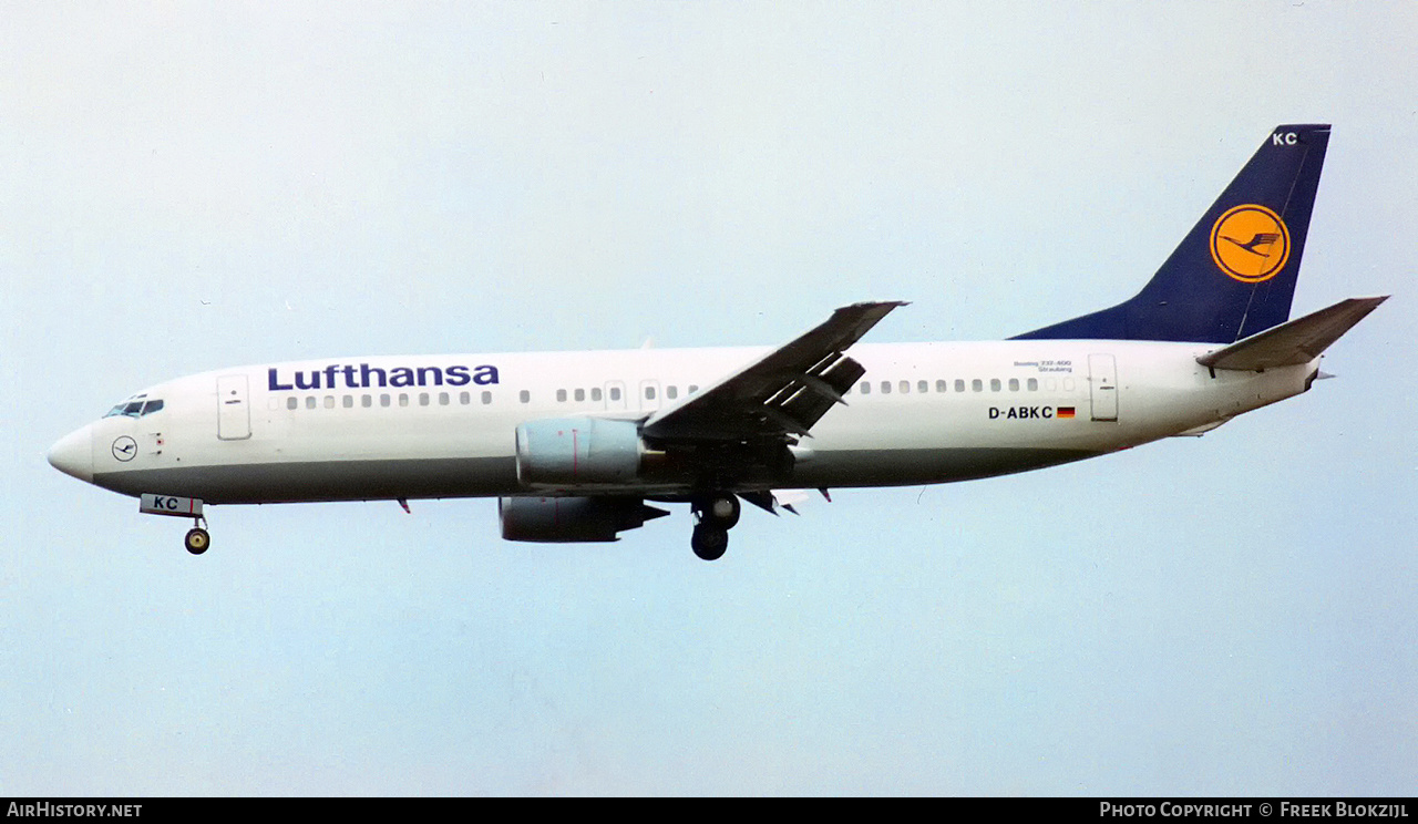 Aircraft Photo of D-ABKC | Boeing 737-430 | Lufthansa | AirHistory.net #383884