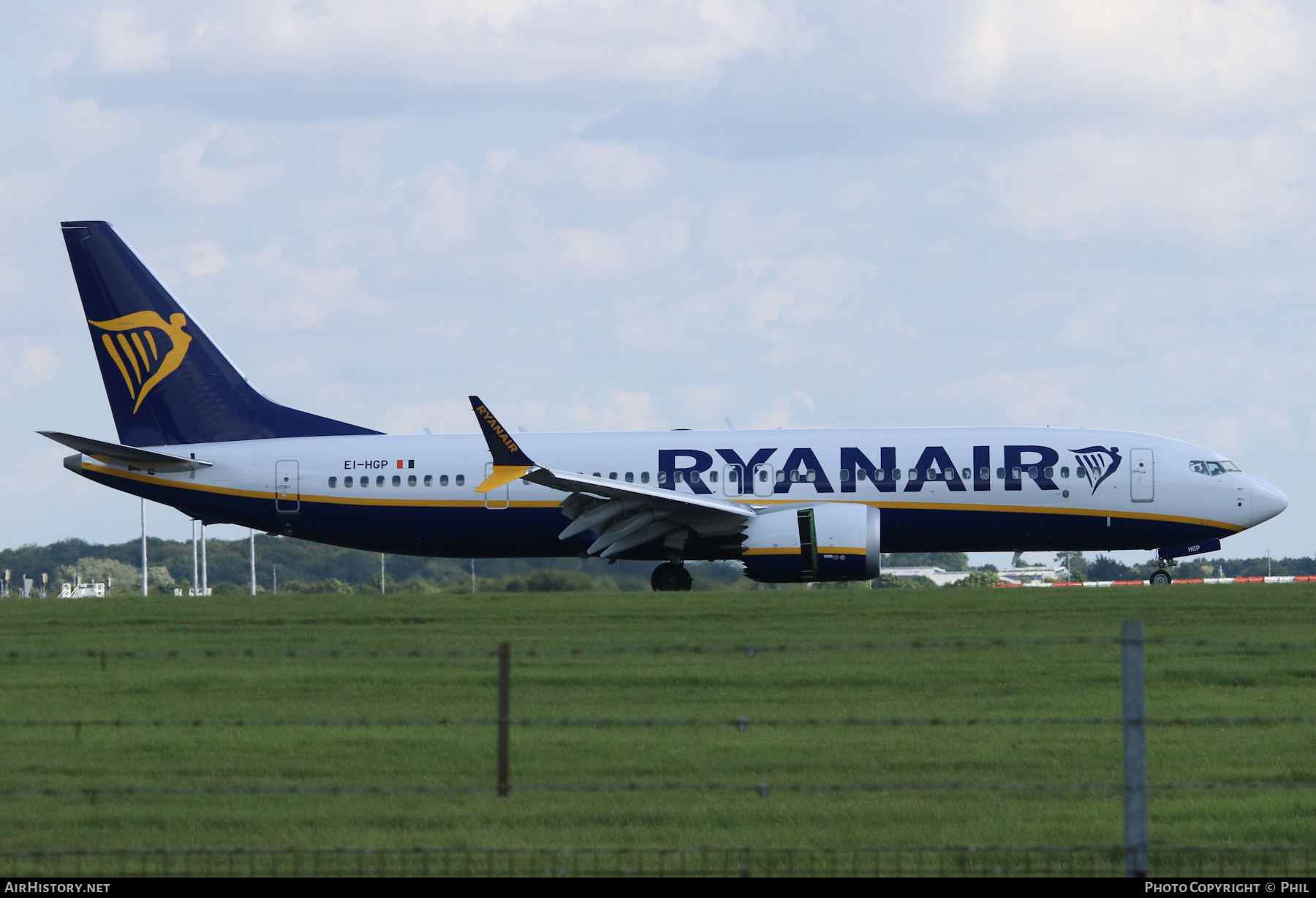 Aircraft Photo of EI-HGP | Boeing 737-8200 Max 200 | Ryanair | AirHistory.net #383957