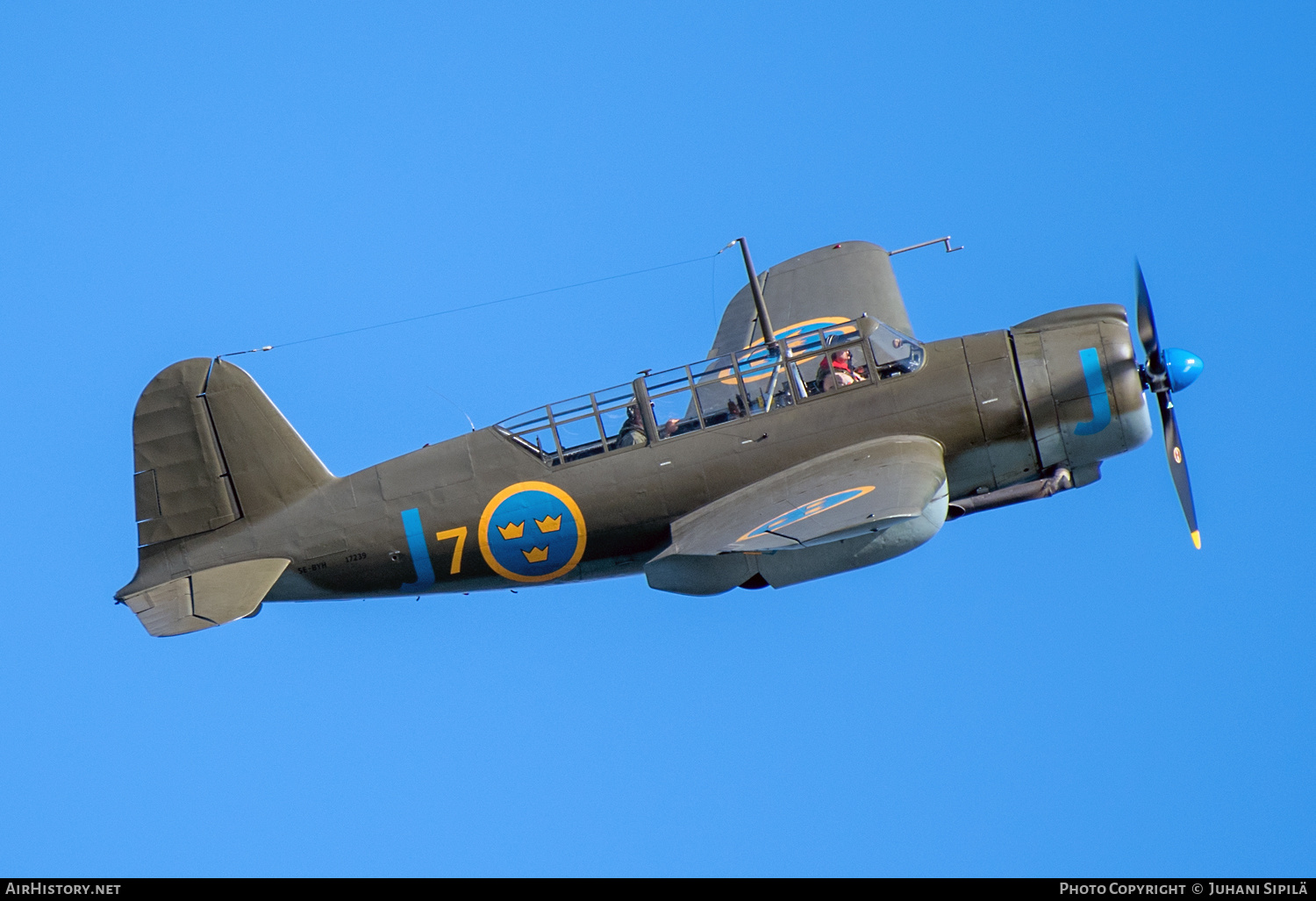 Aircraft Photo of SE-BYH / 17239 | Saab B17A | Sweden - Air Force | AirHistory.net #384134