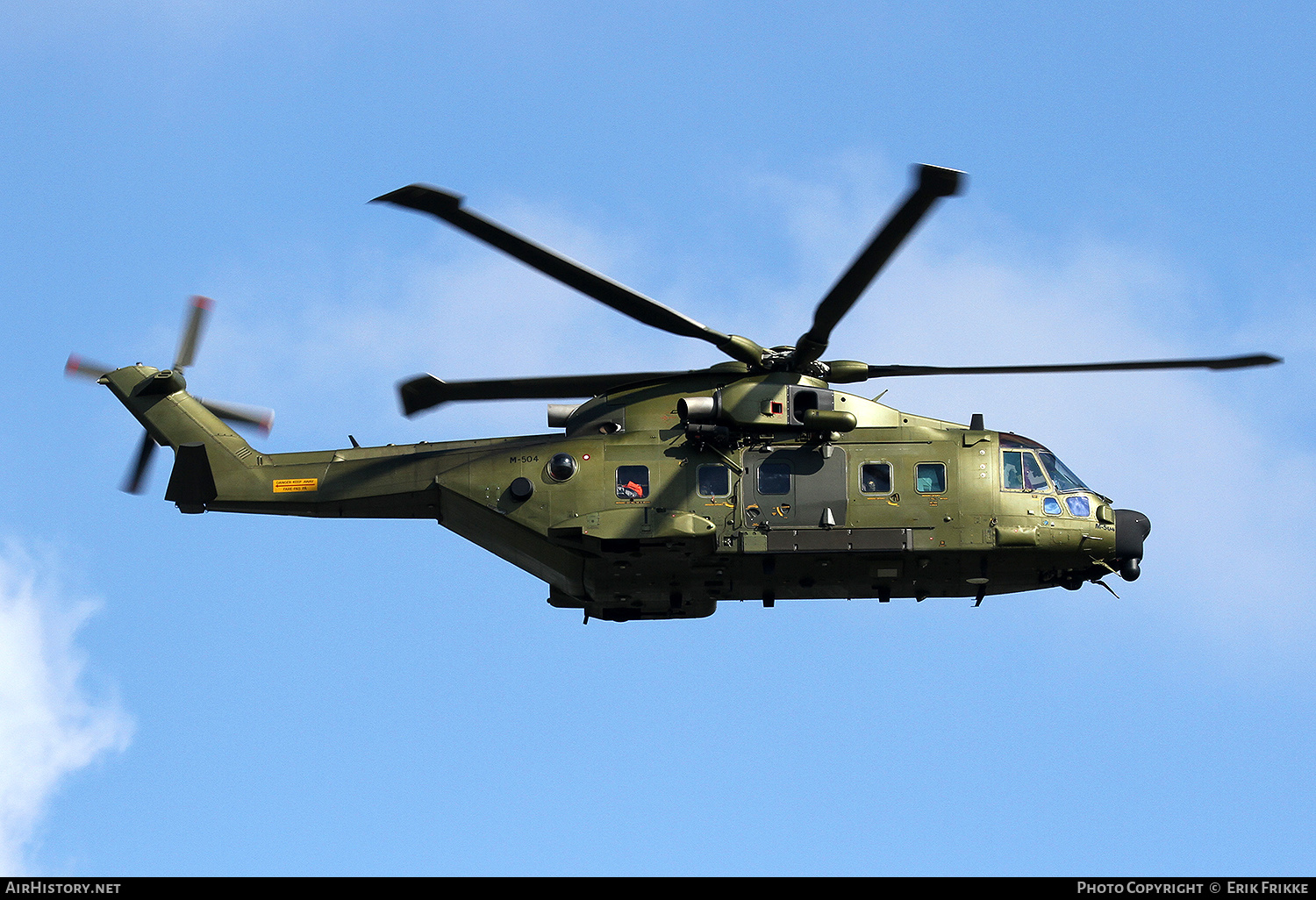 Aircraft Photo of M-504 | AgustaWestland EH101-512 Merlin Joint Supporter | Denmark - Air Force | AirHistory.net #384158