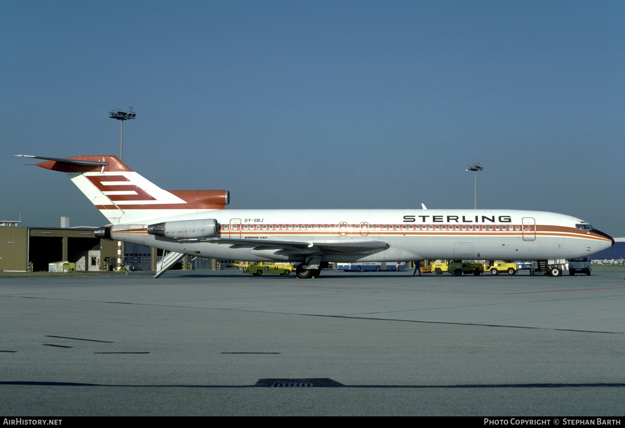 Aircraft Photo of OY-SBJ | Boeing 727-2L8/Adv | Sterling Airways | AirHistory.net #384328