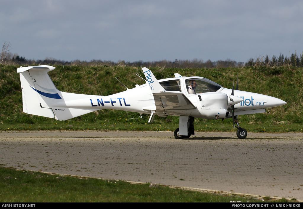 Aircraft Photo of LN-FTL | Diamond DA42 NG Twin Star | Pilot Flight Academy | AirHistory.net #384336