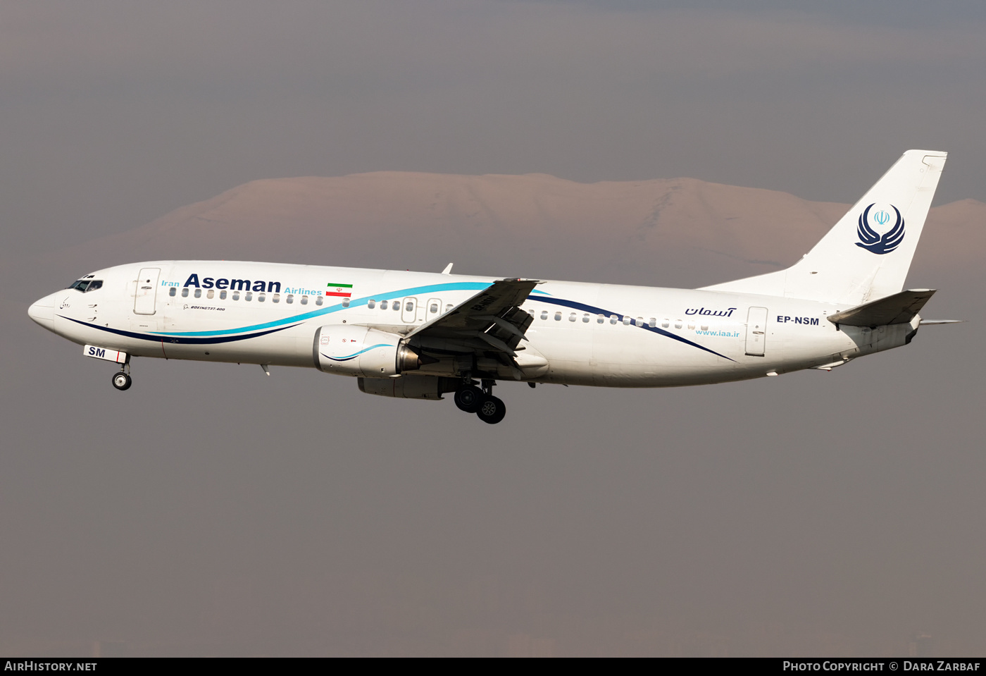 Aircraft Photo of EP-NSM | Boeing 737-4Q8 | Iran Aseman Airlines | AirHistory.net #384644