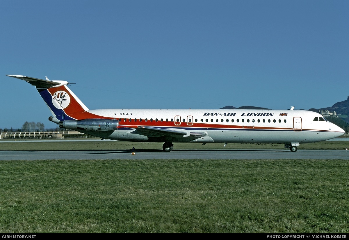 Aircraft Photo of G-BDAS | BAC 111-518FG One-Eleven | Dan-Air London | AirHistory.net #384682