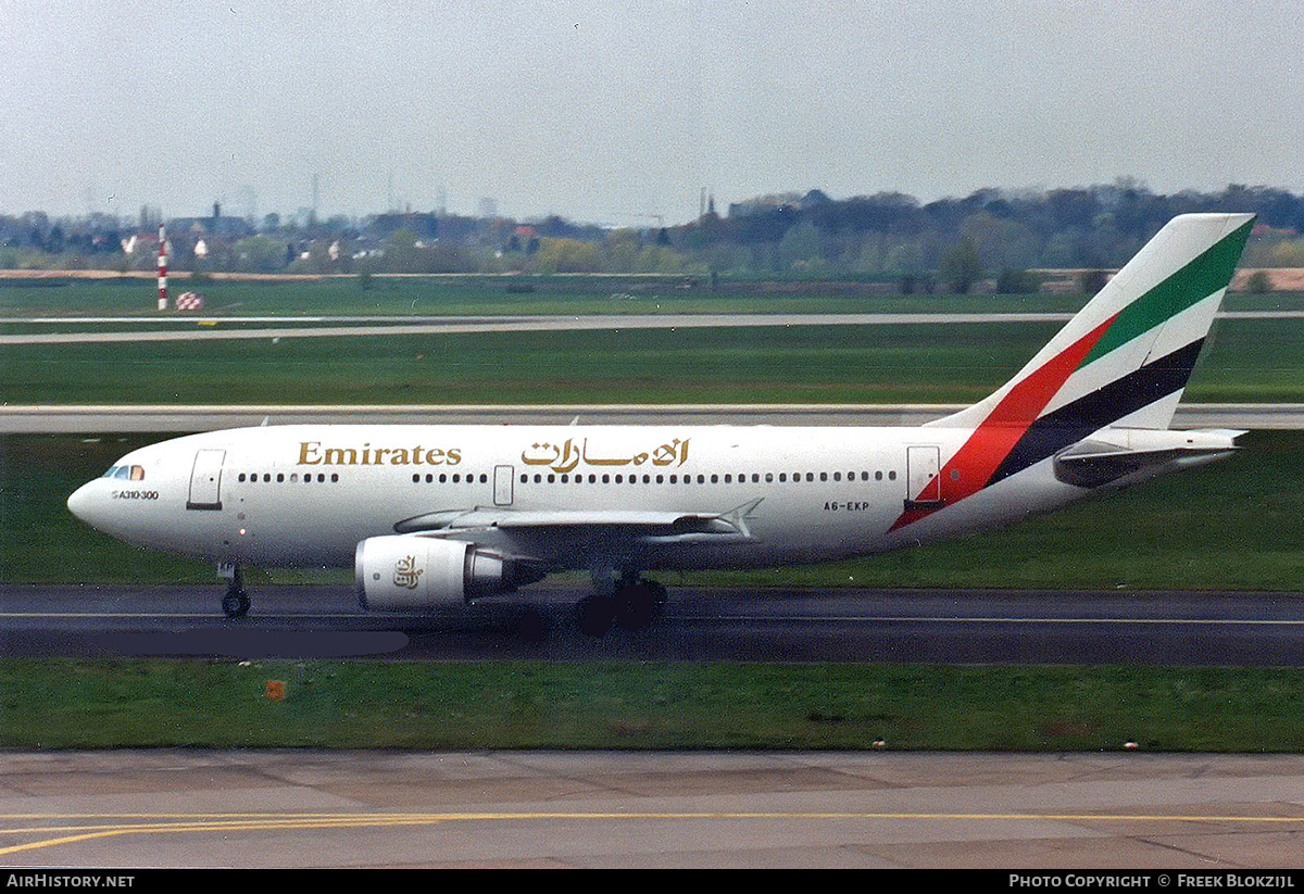 Aircraft Photo of A6-EKP | Airbus A310-308 | Emirates | AirHistory.net #384715