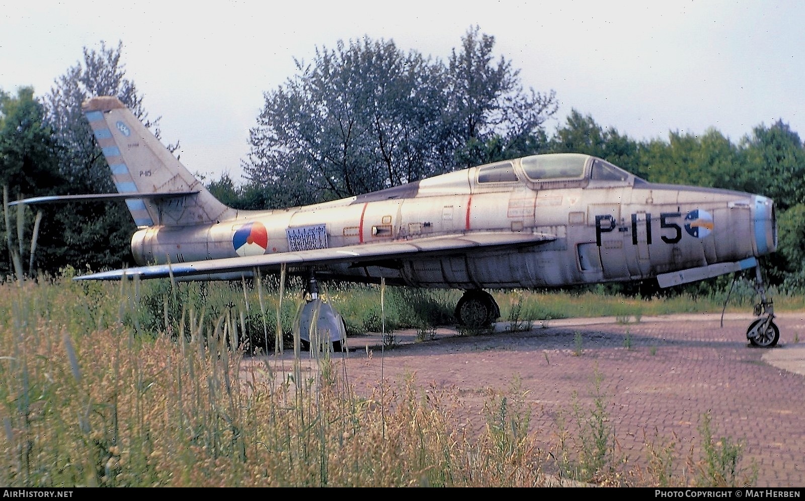 Aircraft Photo of P-115 / 52-7158 | Republic F-84F Thunderstreak | Netherlands - Air Force | AirHistory.net #384792