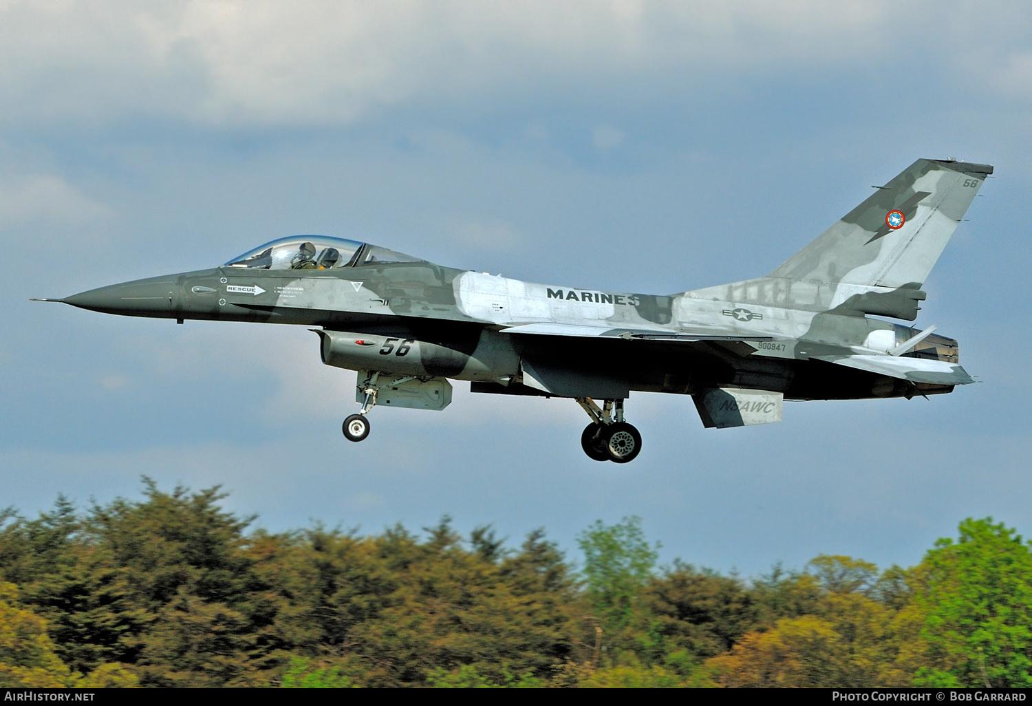 Aircraft Photo of 900947 | General Dynamics F-16A Fighting Falcon | USA - Marines | AirHistory.net #384875